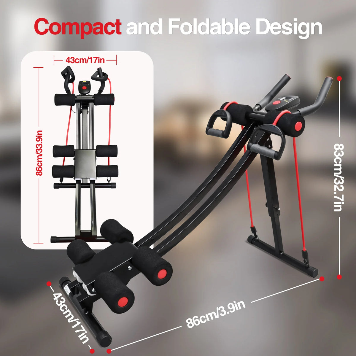 GIKPAL Foldable Ab Machine Core Workout Trainer