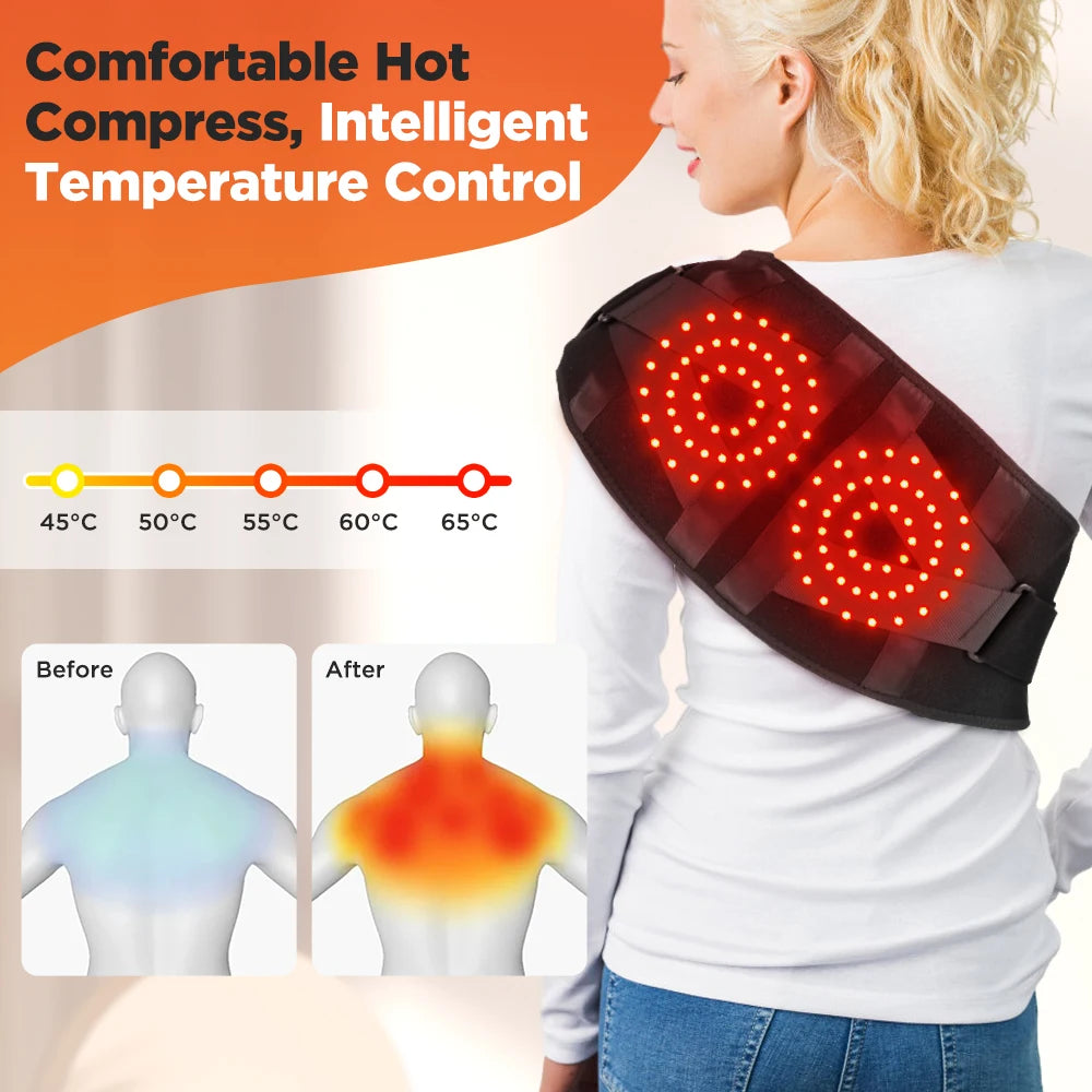 Hailicare Heating Vibration Massager Belt For Back And Waist