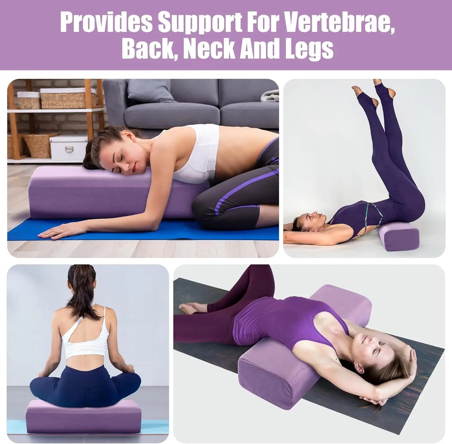 Yoga Bolster Pillow With Handle For Restorative Meditation