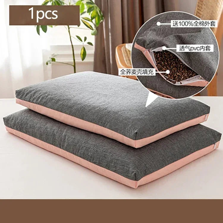 Nonecn Buckwheat Pillows Organic Cotton Neck Pain Relief