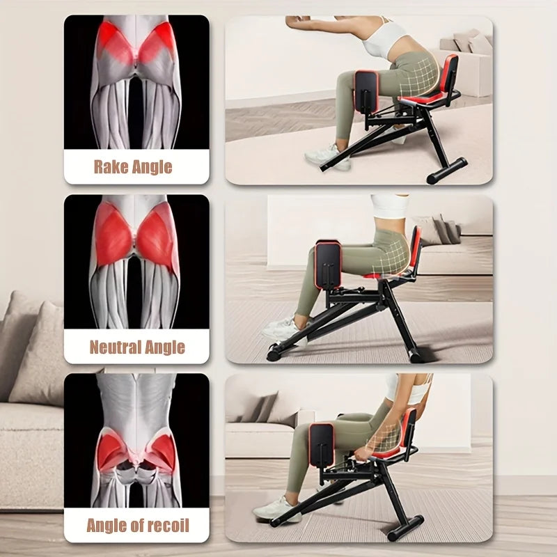 KBQ Hip Abductor Machine With Adjustable Resistance Ropes