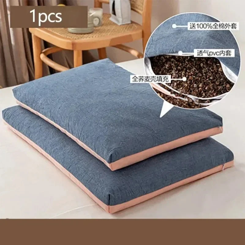 Nonecn Buckwheat Pillows Organic Cotton Neck Pain Relief