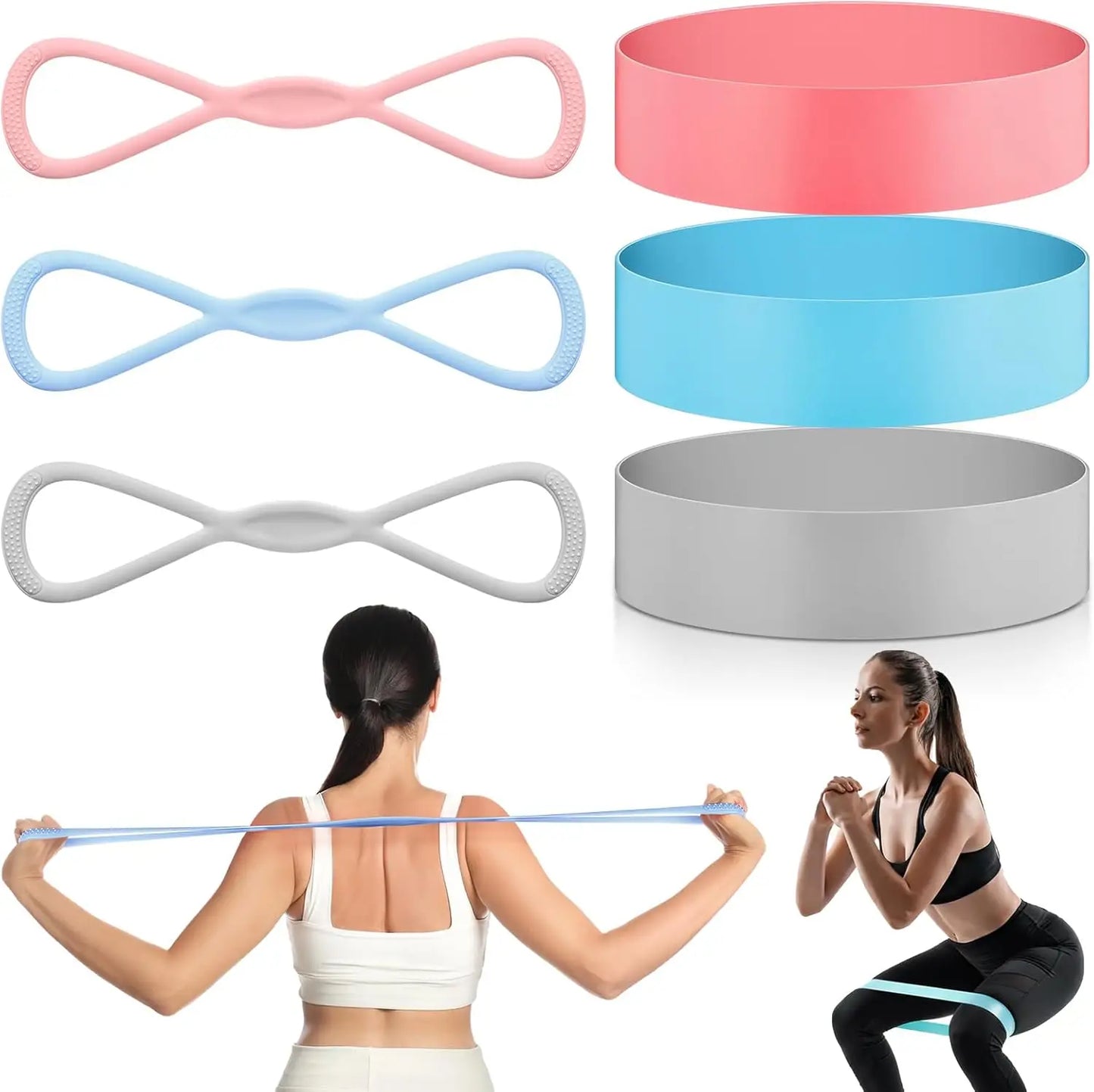 Resistance Bands Set 6 Pack For Yoga And Strength Training