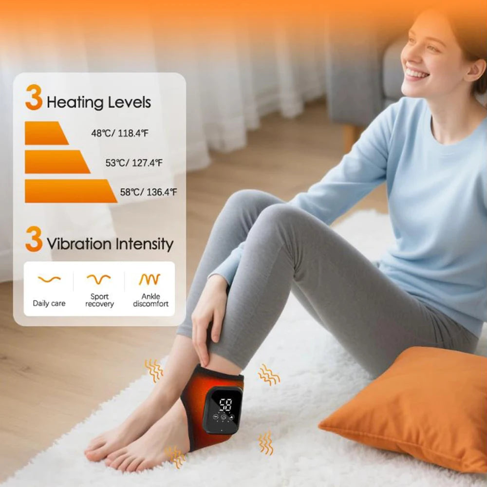 Ankle Massager With Heat Vibration Infrared Therapy