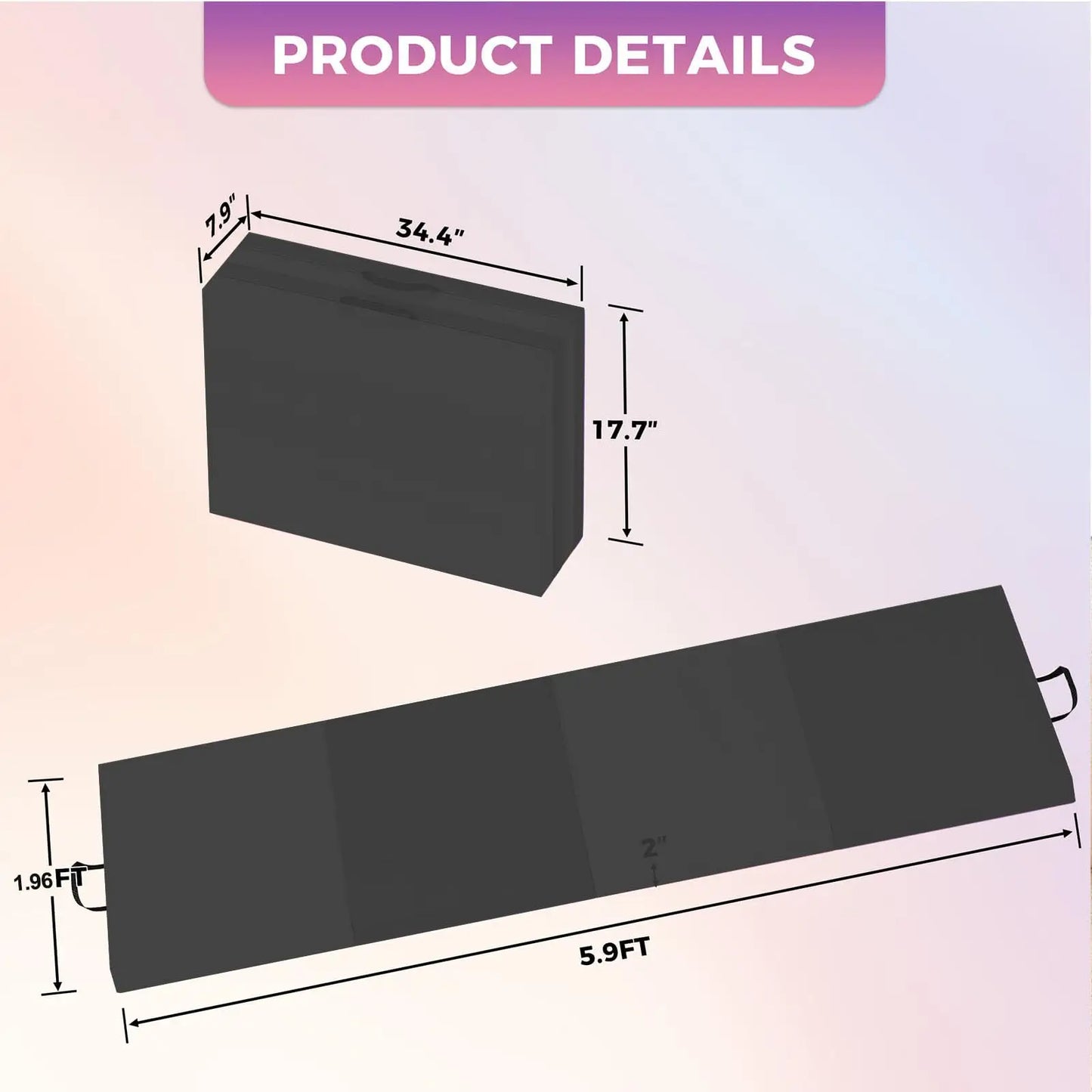 HiMISS Gymnastics Mat Exercise Tumbling Floor Pad For Home