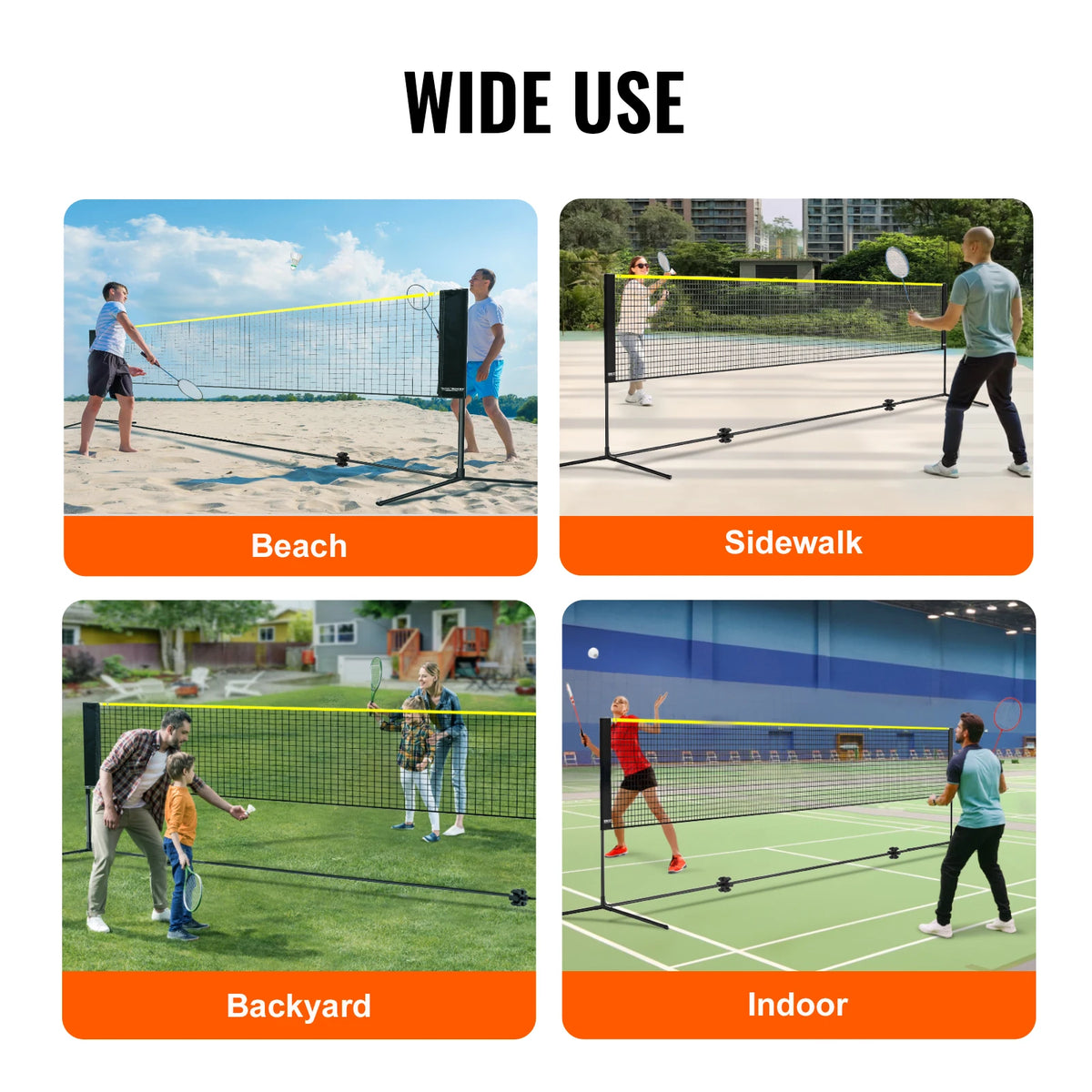 SucceBuy Portable Multi Sport Badminton Net Set