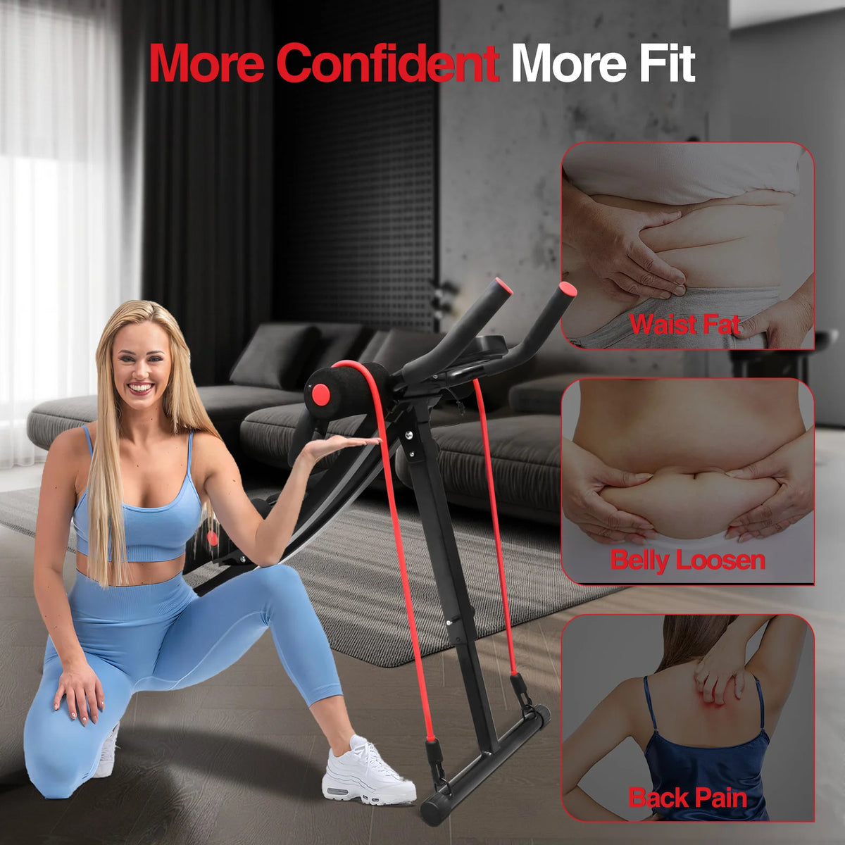 GIKPAL Foldable Ab Machine Core Workout Trainer