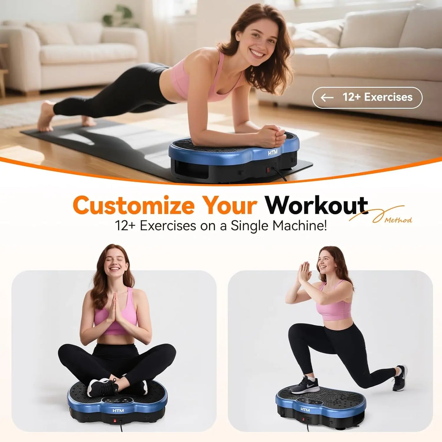 HTMM Fitness Vibration Plate 120 Speed Levels