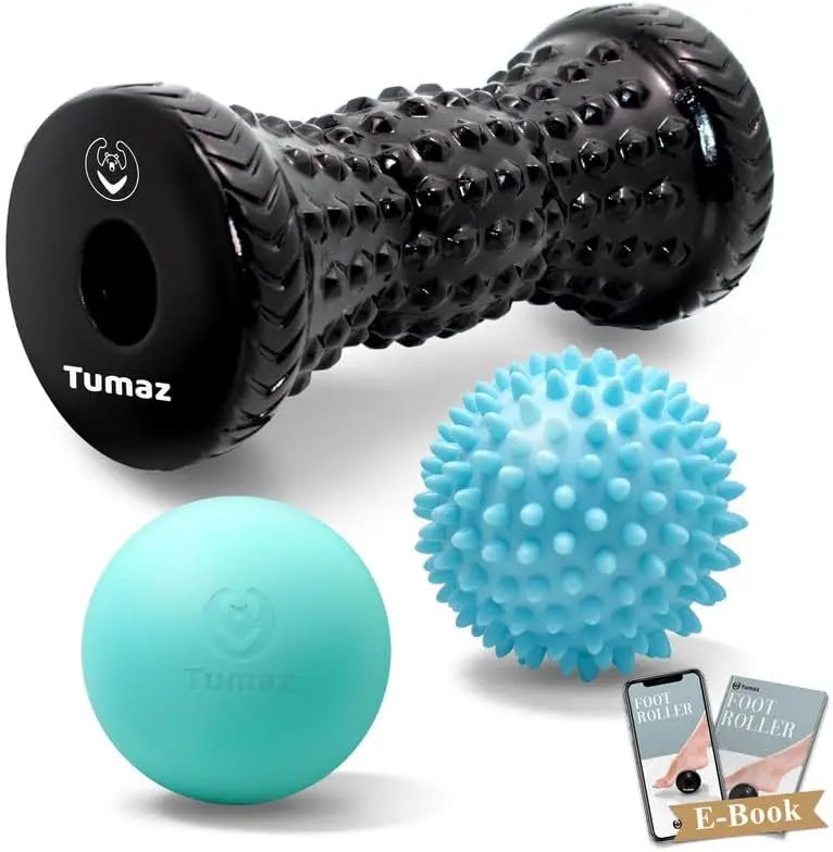 Massage Ball and Foot Roller Set for Plantar Fasciitis