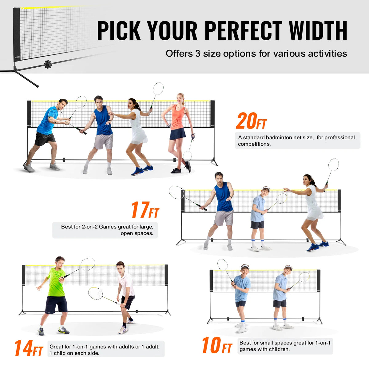 SucceBuy Portable Multi Sport Badminton Net Set