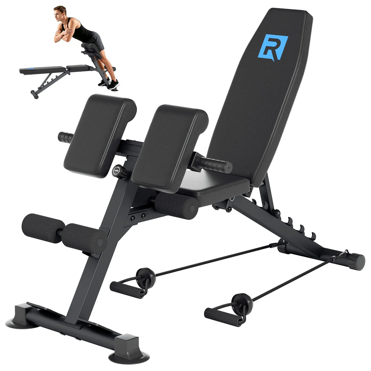 Multifunctional Roman Fitness Bench for Core Training