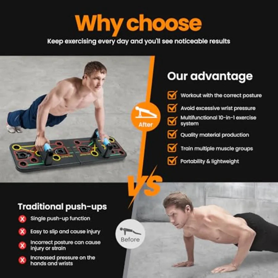 YAO HUI HUANG Push Up Board Home Gym 20 Accessories