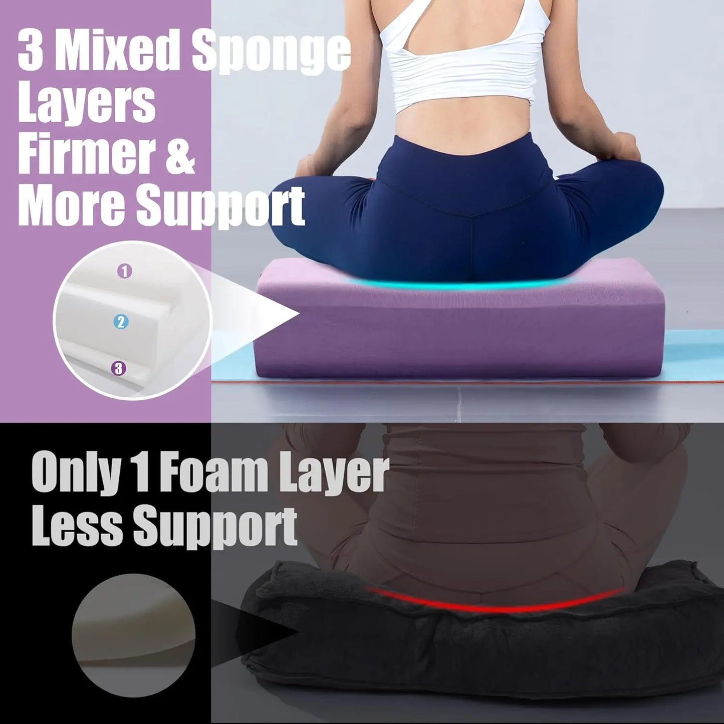 Yoga Bolster Pillow With Handle For Restorative Meditation