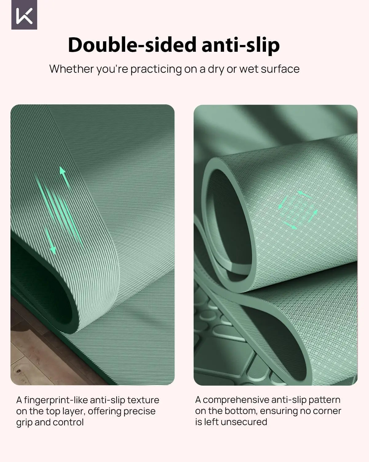 Yoga Mat Non Slip Eco Friendly For Pilates And Fitness