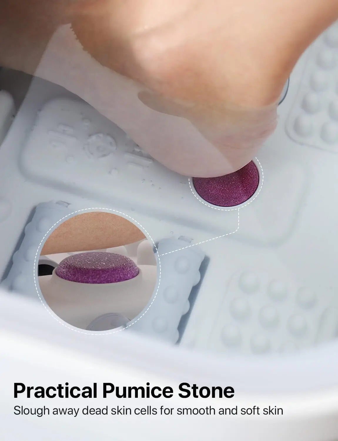 Collapsible Foot Spa Massager With Heat And Shiatsu Rollers