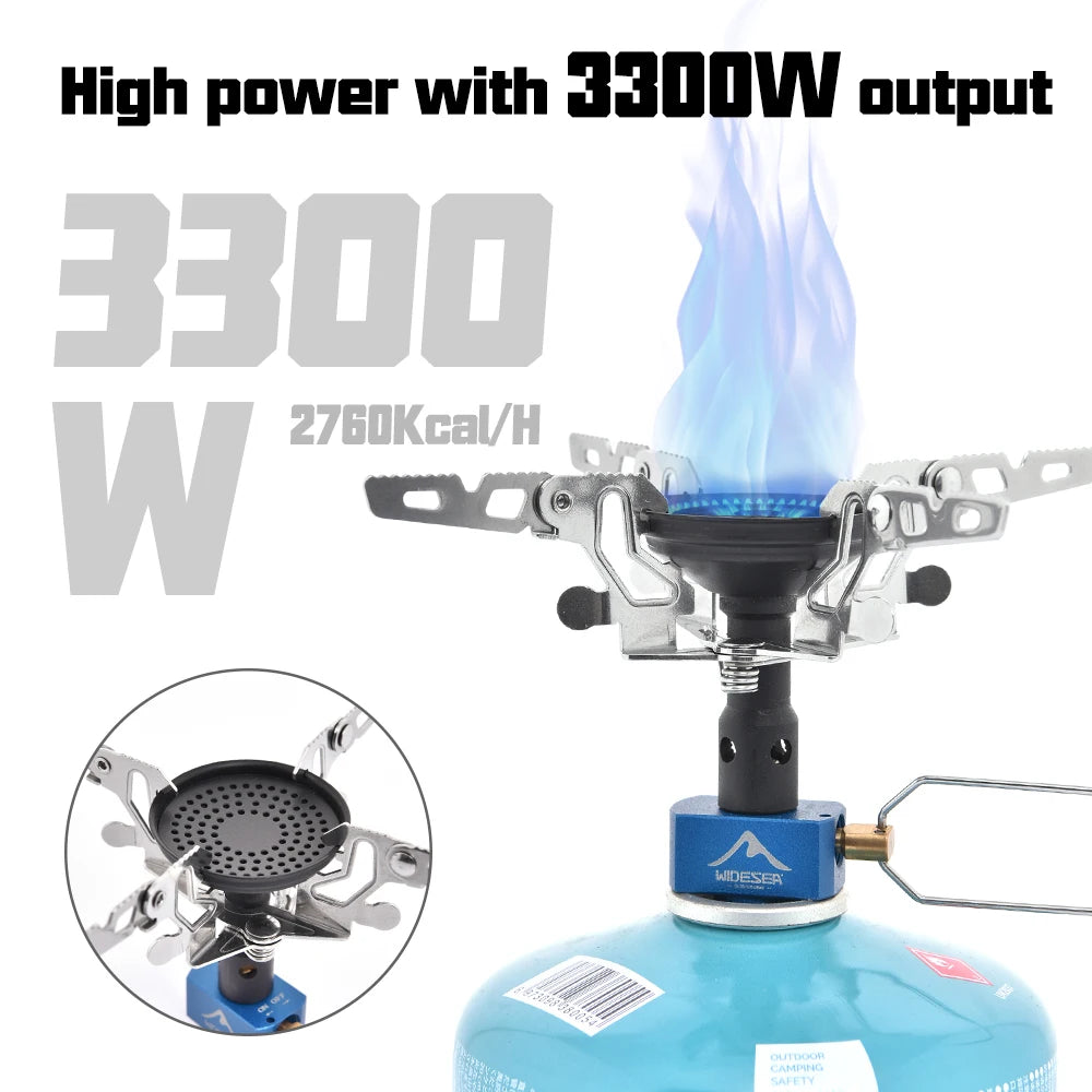 Widesea Camping Gas Burner Outdoor Stove 3300W Portable