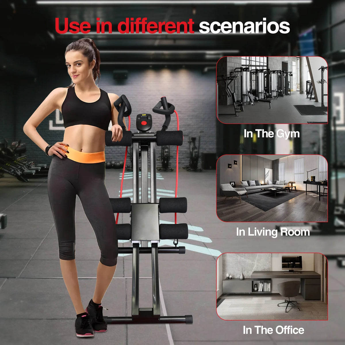 GIKPAL Foldable Ab Machine Core Workout Trainer