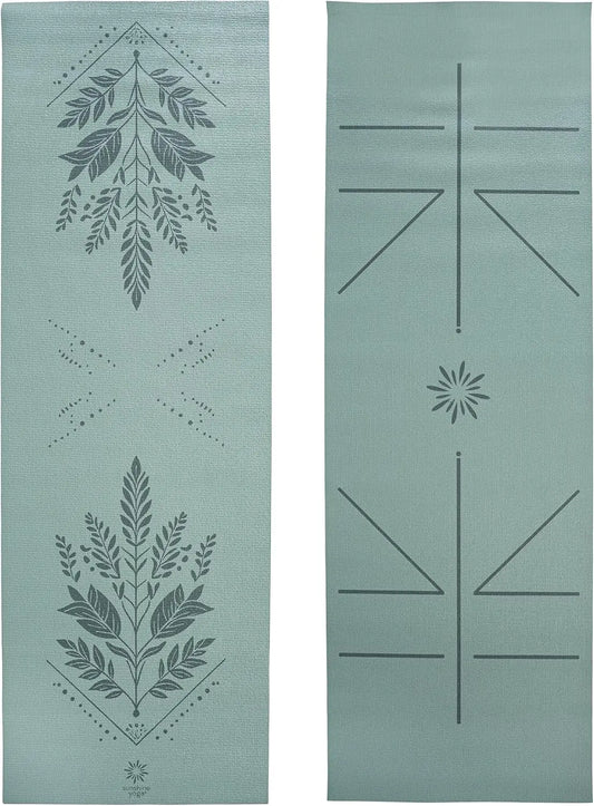 Non Slip Yoga Mat With Alignment Lines For Pilates Gym