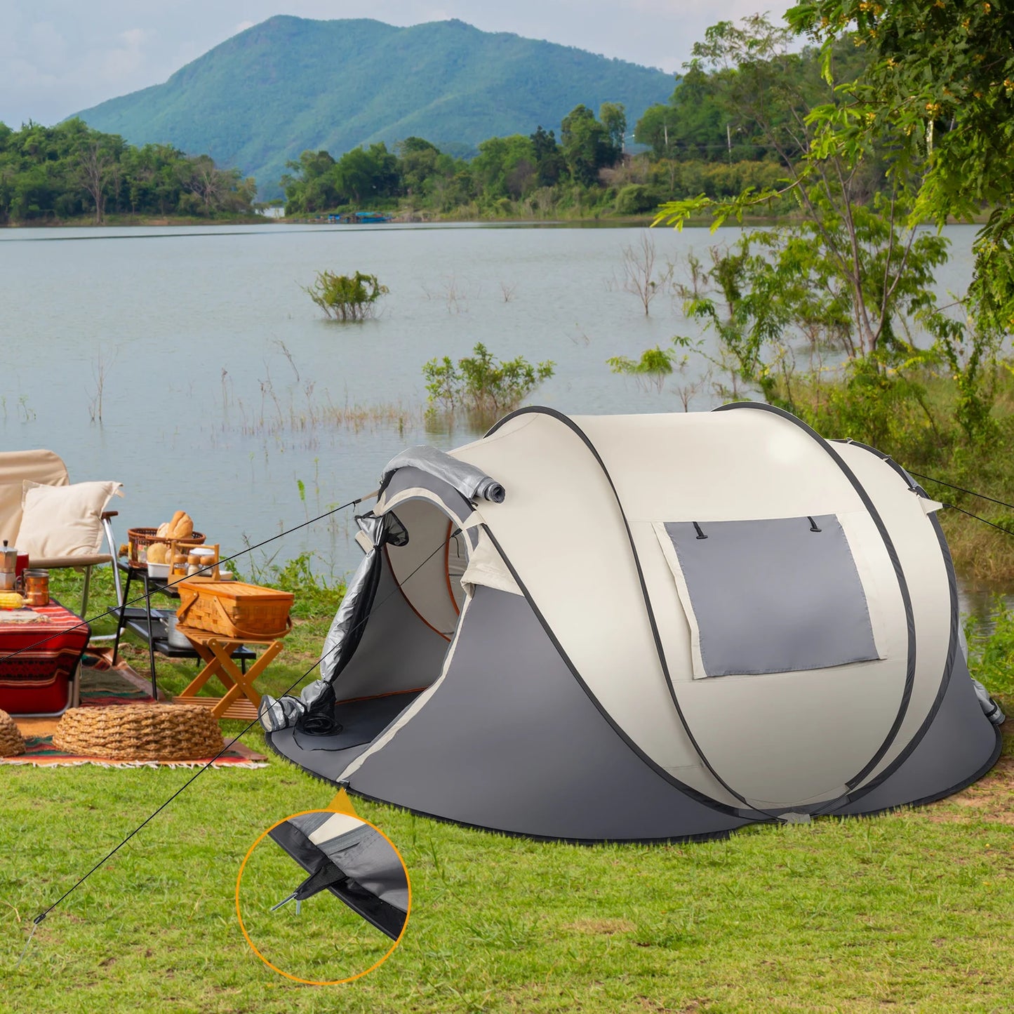 Pop Up Tent Instant Setup For Camping And Fishing