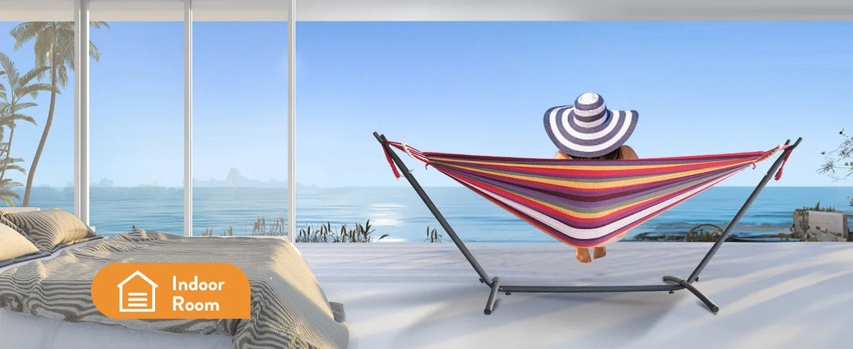 GYROOR Adjustable Hammock With Steel Stand