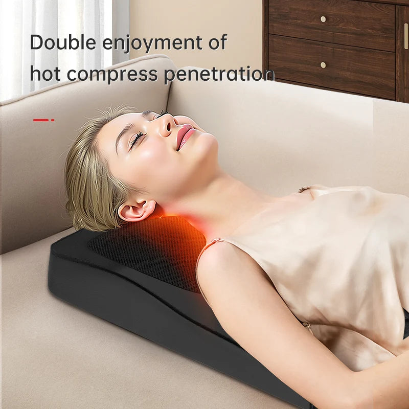 Leercon Neck Massager With Heat 3D Kneading Pillow