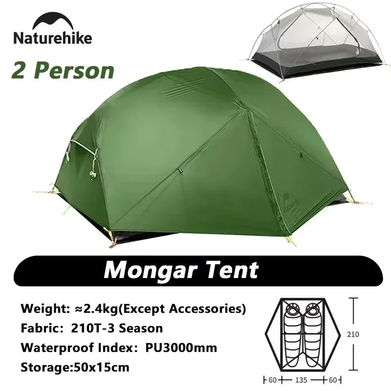 Naturehike Mongar Two Person Tent Ultralight Nylon