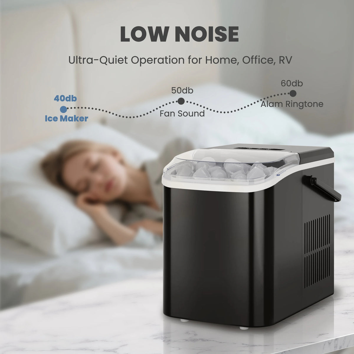 JHK Portable Countertop Bullet Ice Maker