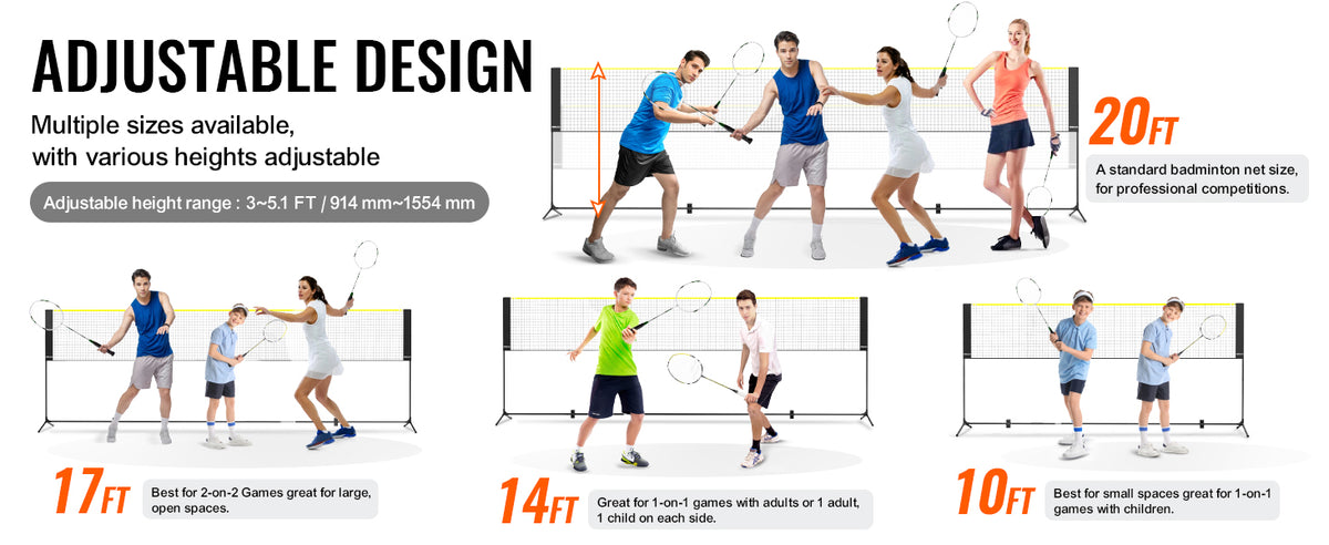 SucceBuy Portable Multi Sport Badminton Net Set